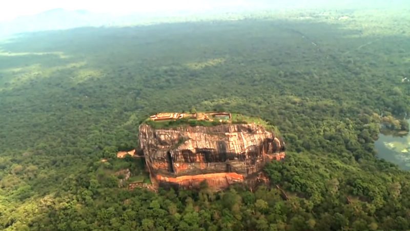 Sigiriya rock fortress sri lanka is a popular tourist 